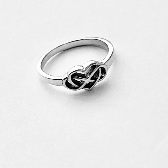 Sterling Silver Infinity Heart Ring, Eternity Love Rings, Celtic Knots Jewelry - Picture 9 of 13